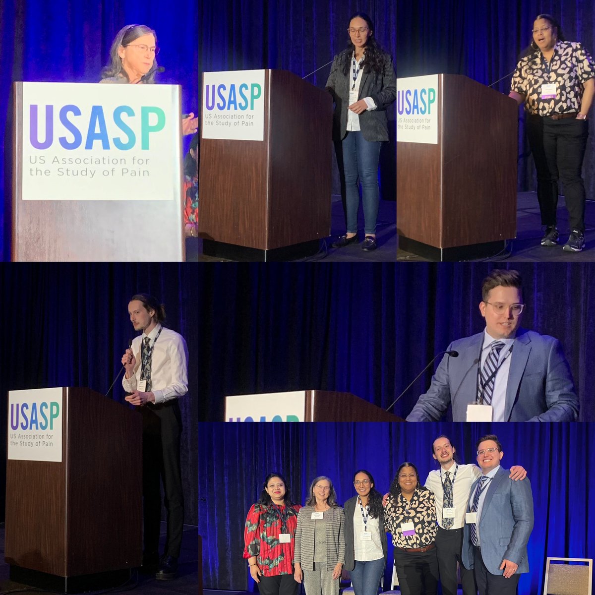 USASP_AcuteSIG's tweet photo. #USASP24 Acute to Chronic SIG Pain had an excellent data blitz with five great speakers! Karin Westlund, @AllesLab, Sabrina de Souza, @GeoffroyLaumet, @tdw1373, @YarCarLab, @ndumaire22, @AubinMoutal, Kyle Oberkrom, Daniela Salvemini, Daniela Salvemini, @ParamitaBasu21, @mmeffert https://t.co/mqu4GrFaQA
