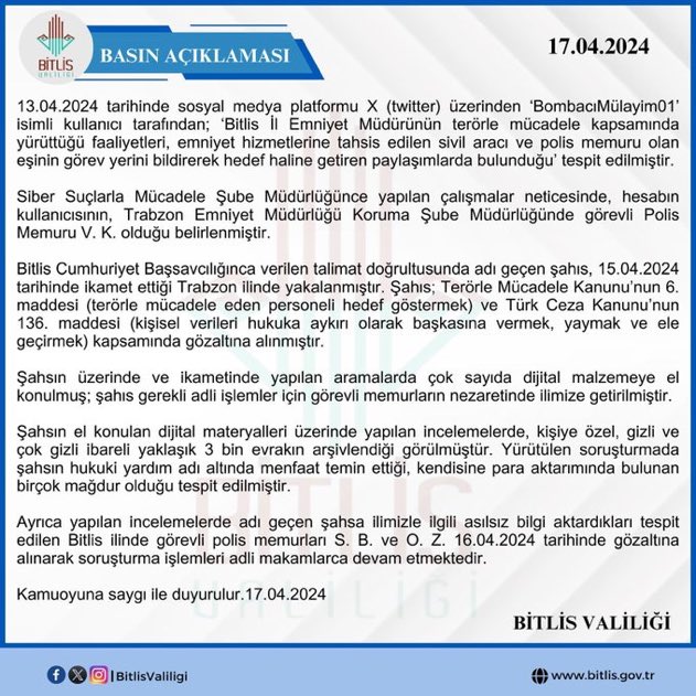Ülke emniyetinin ve polislerin geldiği dip nokta Özellikle @suleymansoylu ifadeleri Vurun, yıkın mahkeme kararı sonra gelir yada arkanızdayım gibi hukuktan uzak, şiddete ve suça teşvik eden sözleri polis camiasında suçlara bulaşmayı artırmış Şantajcı polis #BitlisdeNelerOluyor