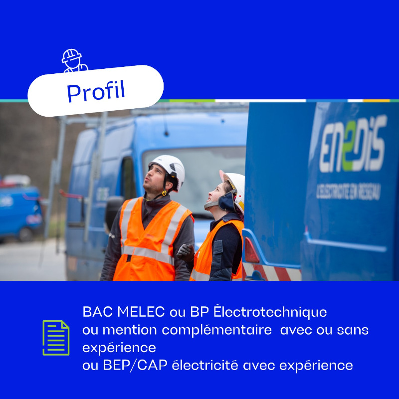 enedis_GrandEst's tweet photo. @Enedis_car recrute 1️⃣ électrotechnicien/ne.
Son défi ➡ Intervenir chez les clients (panneaux de comptage ou de branchement) ou sur le réseau (travaux de construction🚧ou de renforcement).
📍Basé à Langres
Rejoignez la #TeamFranceElectrique !