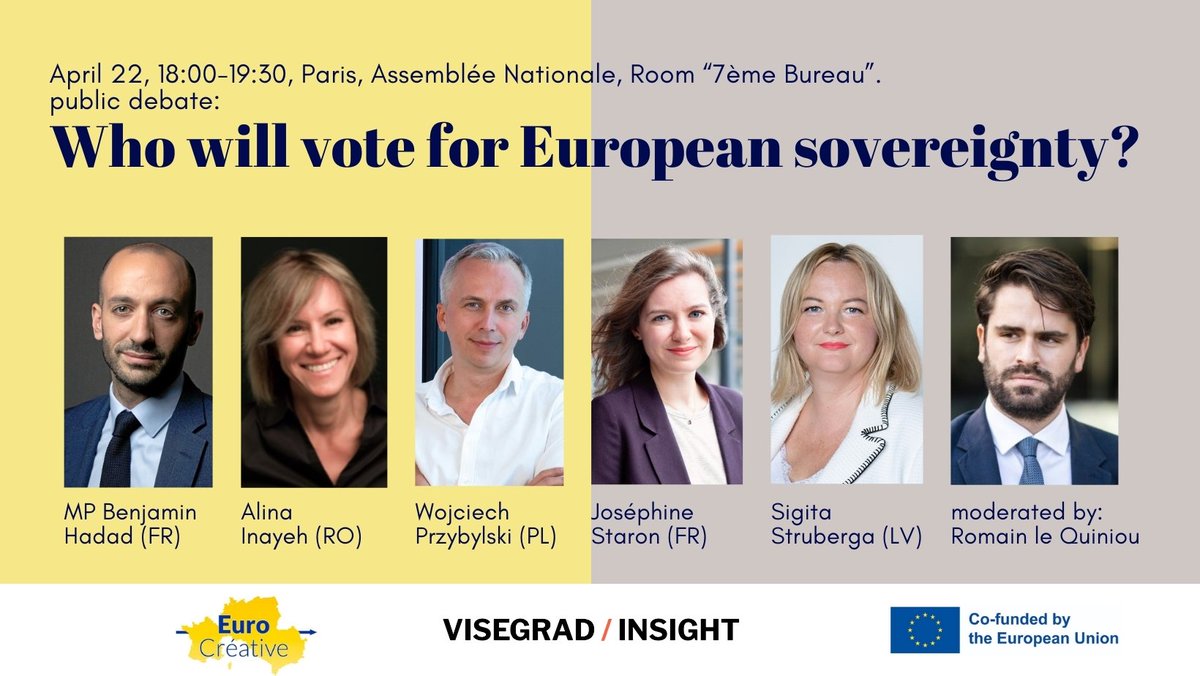 📅Lundi 22 Avril - 18h 📌Assemblée Nationale - Paris 🗣️Rejoignez nous pour la table ronde 'Who will vote for European sovereignty?' ✍️Inscription obligatoire: docs.google.com/forms/d/1sPihG…