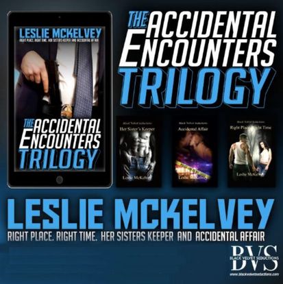 Leslie McKelvey Accidental Affair Right Place, Right Time Her Sister's Keeper Three great stories in one volume. The Accidental Encounters Trilogy amzn.to/2Wyc5Pz #cops #Romance #RomanceThriller #action #amreading #amreadingromance #readingforpleasure