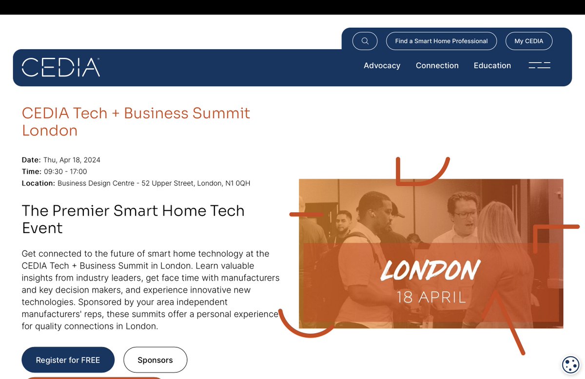 Just one more day - see you there!

cedia.org/tech-business-…

#cediahq #cediatechsummit #cediatabs #cedia #london #integrator