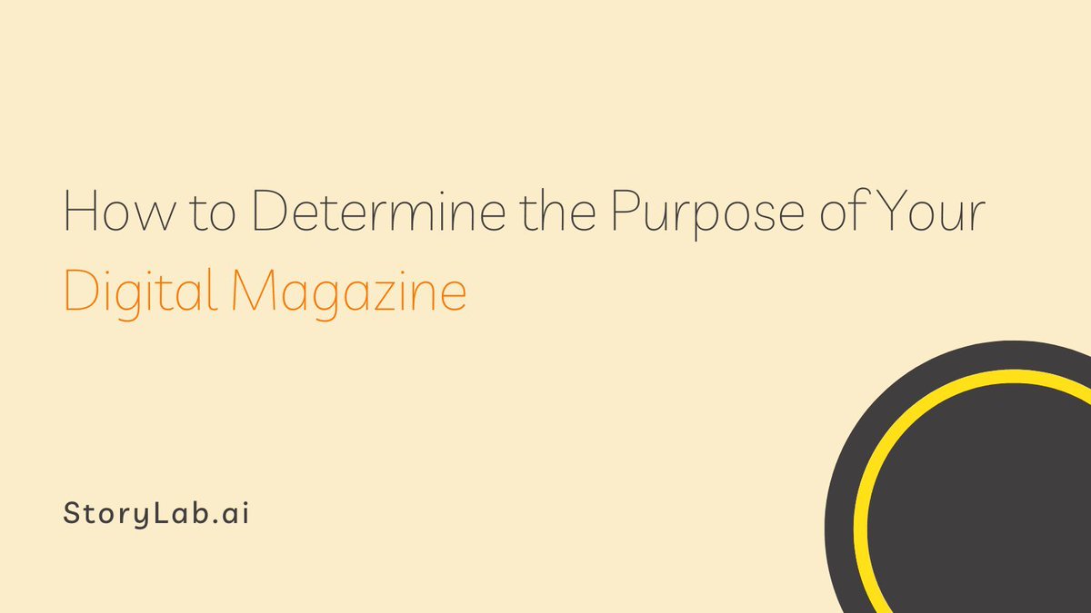 How to Determine the Purpose of Your Digital #Magazine

It starts with a vision

#ContentCreator #contentmarketing #growthhacking #contentcreation #content buff.ly/3nsS66R
