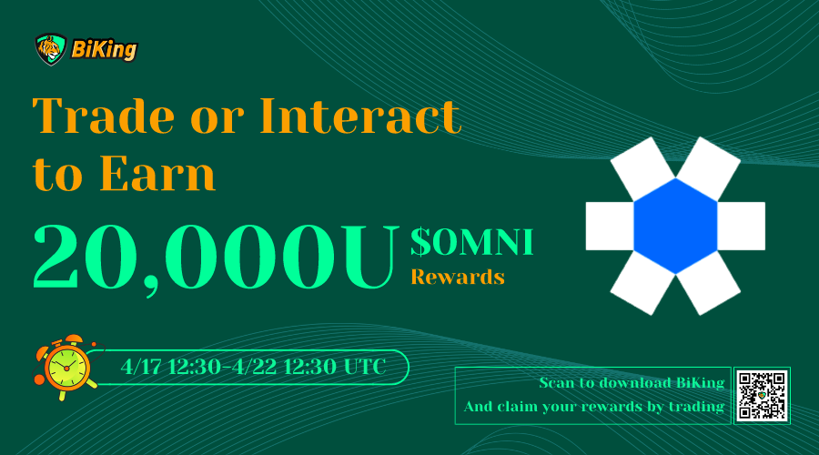 Spot Listing #OMNI 💰

🏆 Airdrop for #OMNI  worth 20,000 USDT💰

1/ Follow <a href="/BiKingex/">BiKing</a> RT+❤️+Comment on any BiKing tweet with your UID
2/Fill👉 bit.ly/4auMZ9d to claim top token airdrops worth 2U (One submission allowed per day)

⏰ Launch Time: 2024/4/17 12:30 UTC
⏰