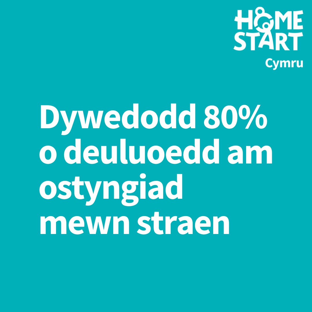 Diolch i gefnogaeth anhygoel ein gwirfoddolwyr Home-Start Cymru, rydym wedi gweld gostyngiad o tua 80% mewn straen💙 #HomeStartCymru #cefnogi💖