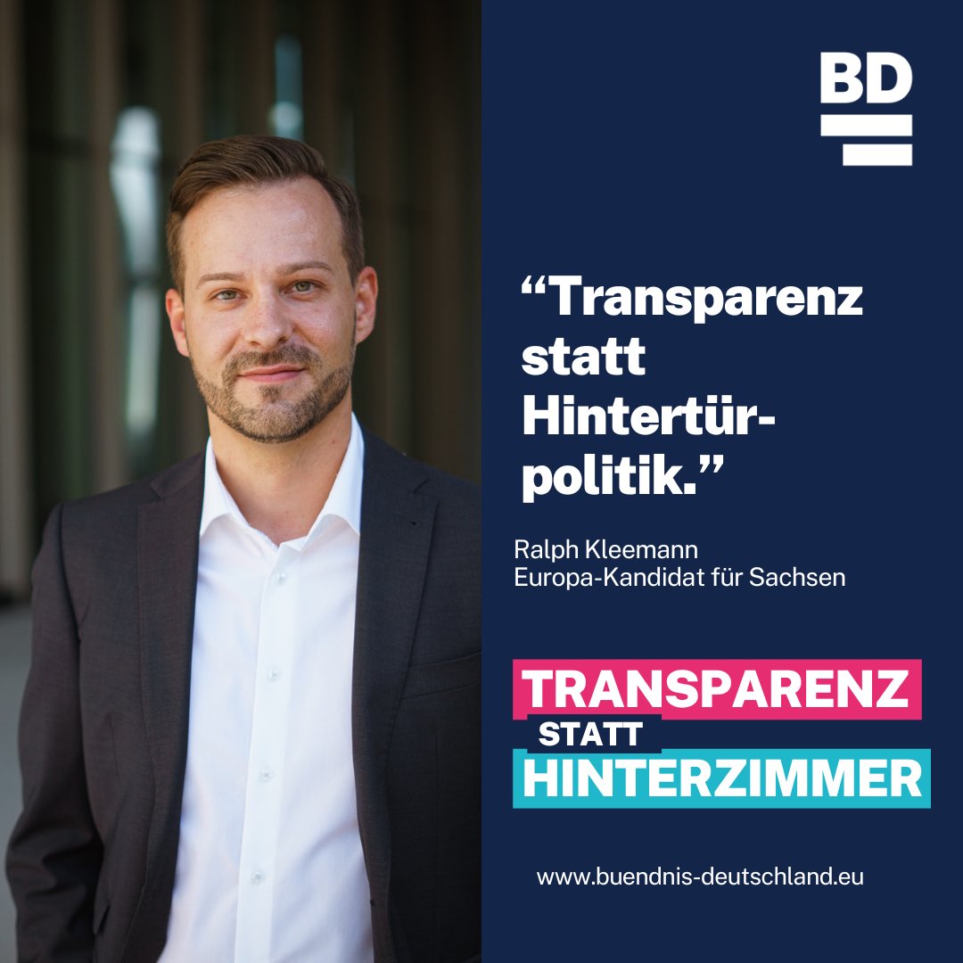 #ralphkleemann #bündnisdeutschland #europawahl2024 #transparenzstatthinterzimmer #grenzensetzen #demokratieschützen #meinungsfreiheitschützen