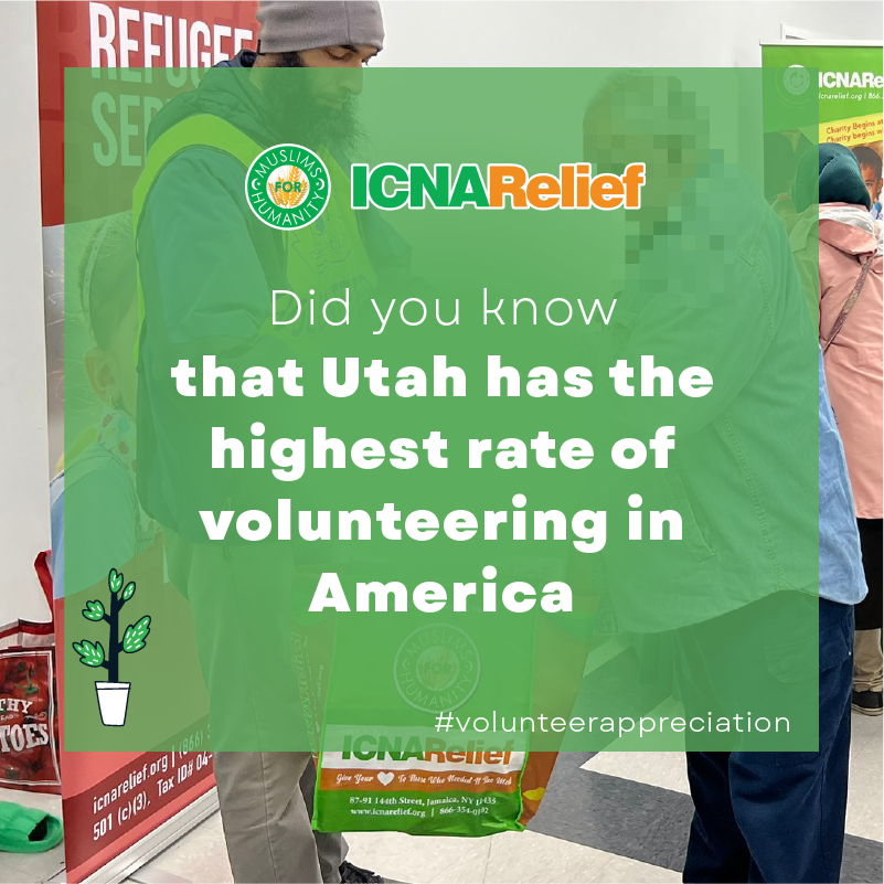 Utah boasts the highest volunteer rate in the country, with over 40% of its population actively engaged in volunteer work. Don't miss out on the benefits of volunteering. Sign up today at icnarelief.org/volunteer-even… #volunteerappreciation