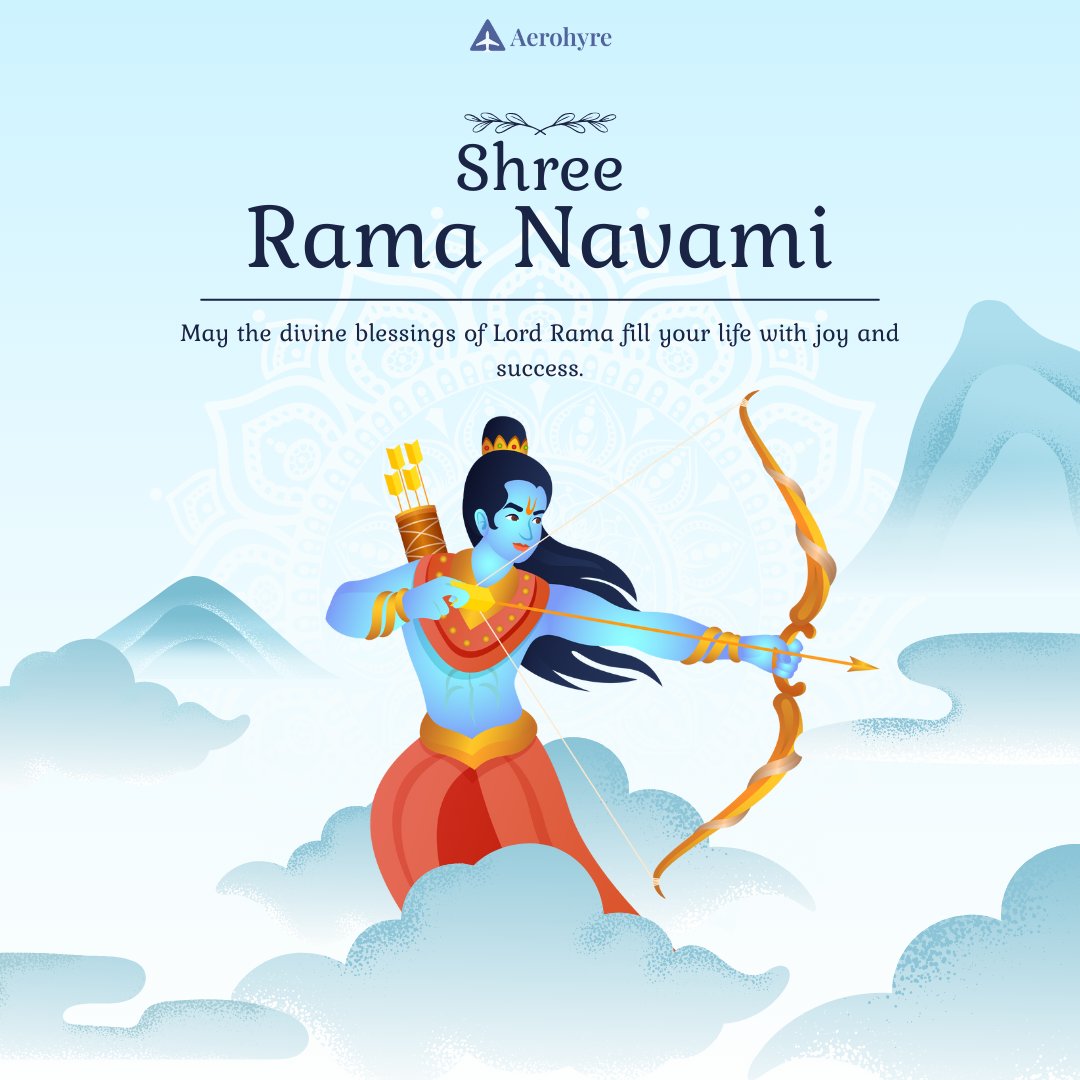 aerohyre's tweet photo. Wishing all a blessed Ram Navmi! May Lord Rama's teachings inspire us to lead righteous lives. Jai Shree Ram! 🙏

#RamNavmi #LordRama #Hindu #HinduFestival #Spirituality #Righteousness #Virtue #Wisdom #Celebrations #aerohyre https://t.co/X45wGRwHAb