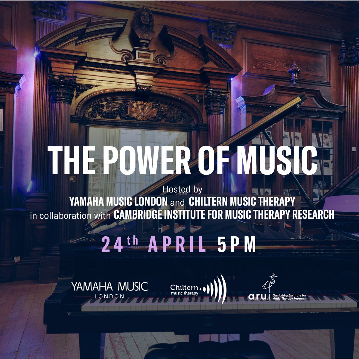We invite you to join us for ‘The Power of Music’, hosted by @YamahaMusicLDN & @ChilternMusic 🎶 The event will showcase @cimtr_aru research, unveiling the impact of music on the brain through live EEG demonstrations 🧠 Register to attend online here: hub.europe.yamaha.com/index/event-de…