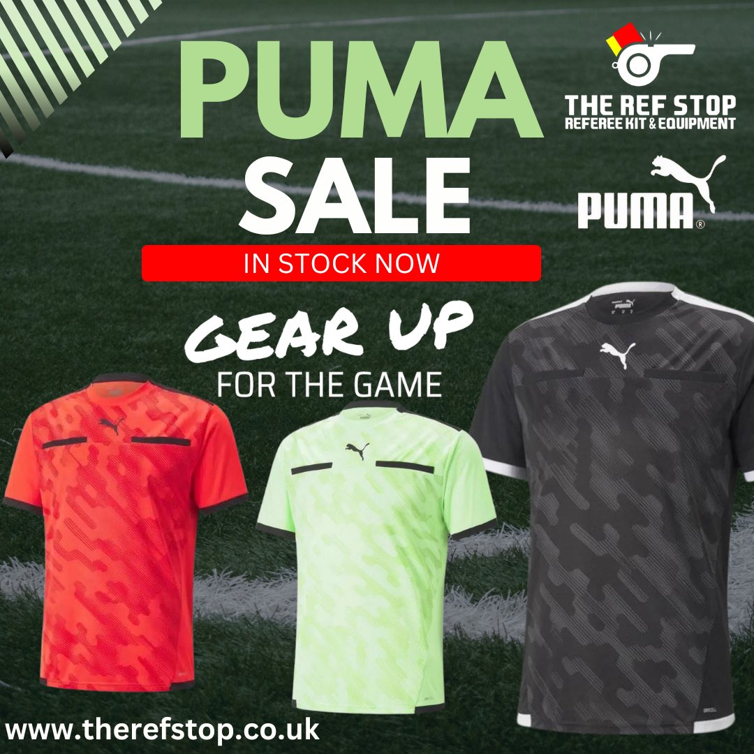 🔥 - Forever Faster…. The PUMA Referee kit is available NOW!! ⬇️⬇️ therefstop.co.uk/product-catego…