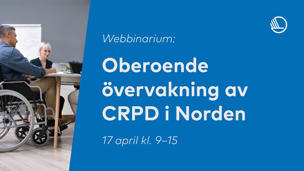 Webbinarium idag: Oberoende övervakning av CRPD i Norden - välkommen från kl. 9! Zoom-länk: us02web.zoom.us/j/81544960994 #CRPD #funktionshinder #NordicWelfare