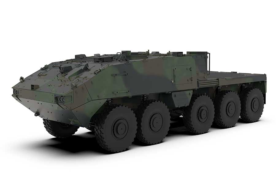 Piranha Heavy Mission Carrier by General Dynamics (GDELS). A recently unveiled modular design that can be fitted for various purposes, 40 tons at most with 17 ton payload #ArmoredWarfare #TankswithAW