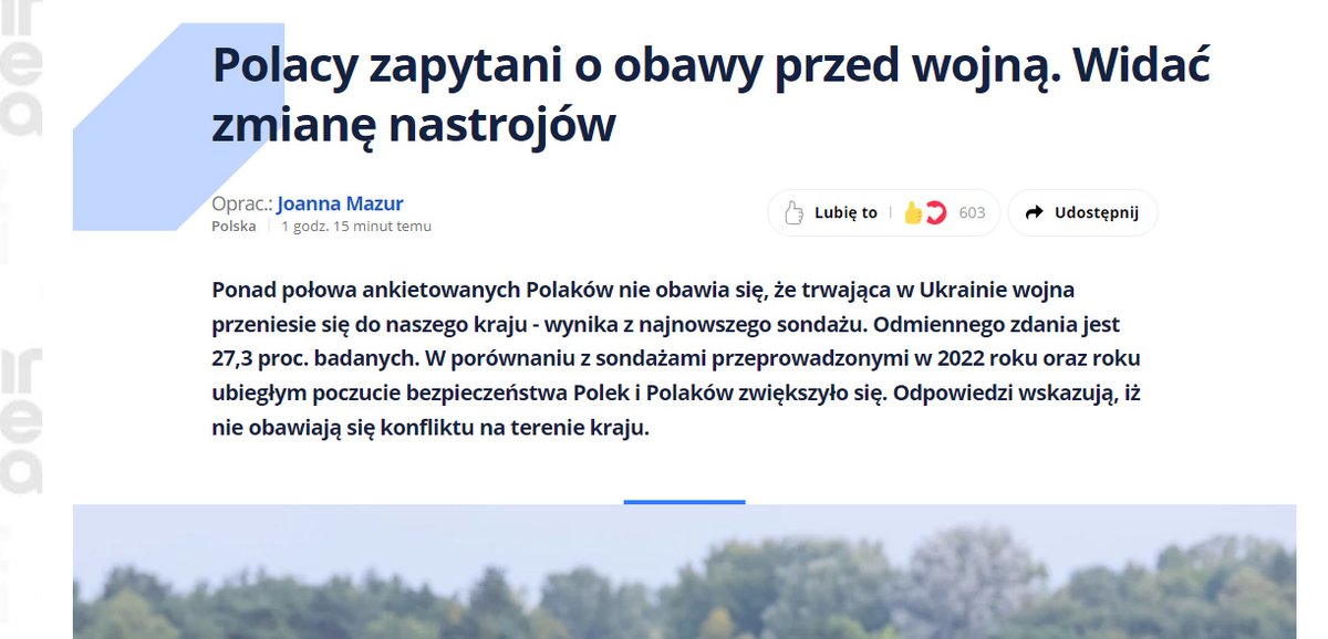 W 1939 roku też Polacy mieli dobre nastroje. I chyba Polska wtedy była o wiele lepiej przygotowana do wojny niż teraz. wydarzenia.interia.pl/kraj/news-pola…