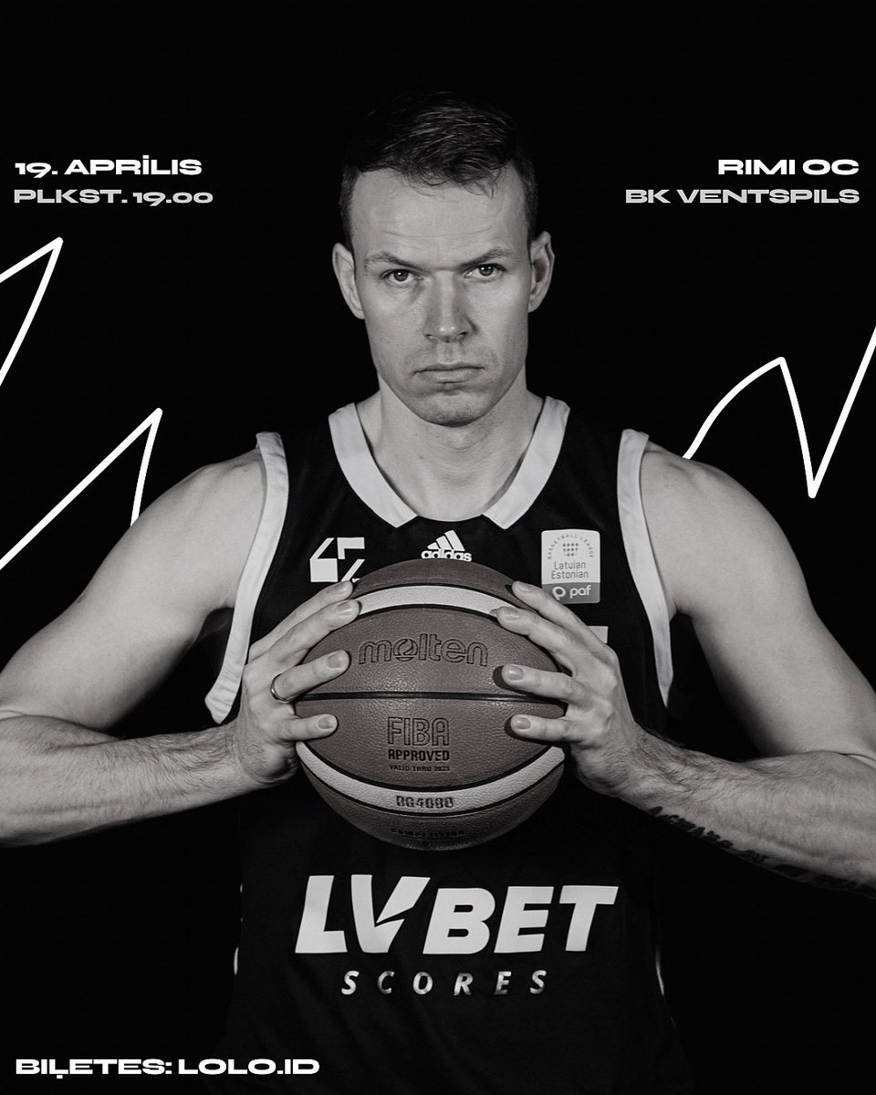 Latvijas-Igaunijas basketbola līgas spēle par trešo vietu pret “BK Ventspils” jau piektdien plkst. 19.00! ⚫️⚪️🏀 🎫 - lolo.id/events/ea1b6f1… Tiekamies Rimi OC! ✌🏻