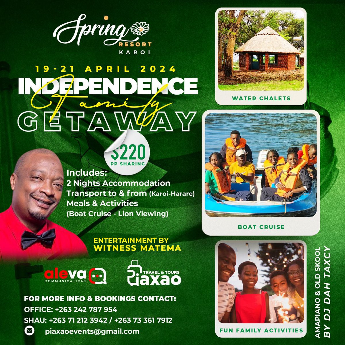 witnessmatema's tweet photo. Let’s do it! A post independence celebration at @SpringResort1 in Karoi! Join us for the vibes and the fun! 🤩 https://t.co/abqaesJzSZ