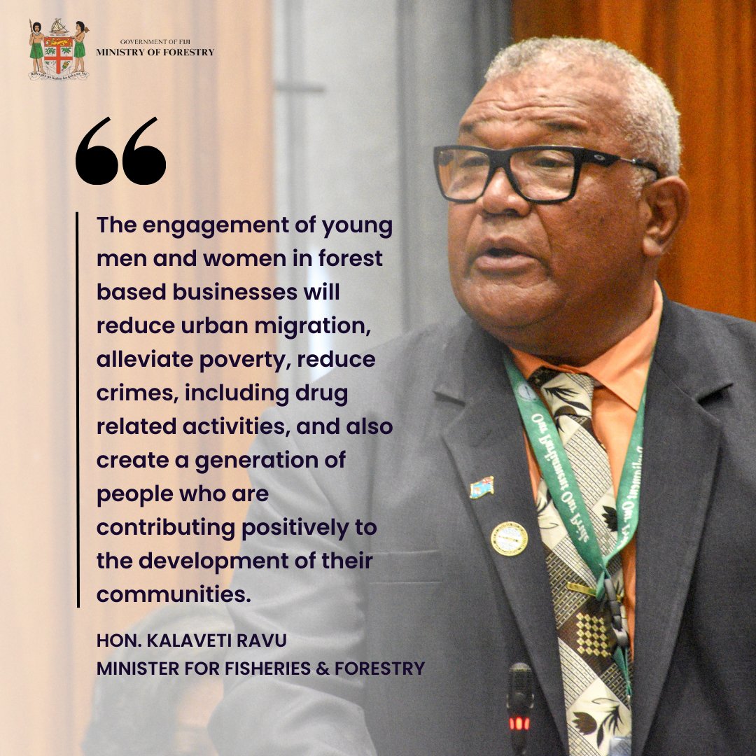 In Parliament today⏩Minister for @forestry_fiji Hon. Kalaveti Ravu shared how the Ministry aims to have the forestry sector adequately supported so it is able to continue enhancing its capacity in improving the livelihoods of our people, especially rural landowning communities.