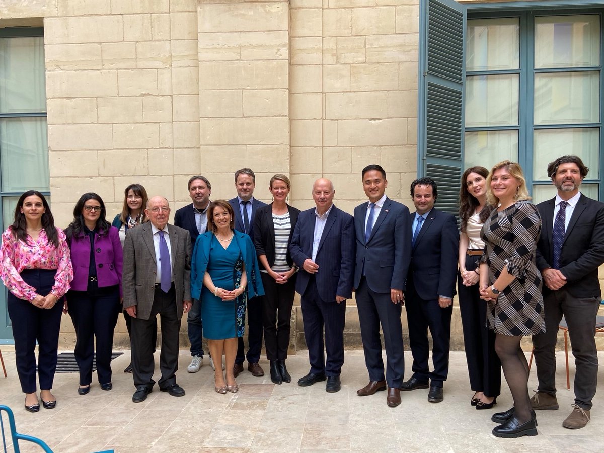 We celebrated our partnership with the @UMmalta, hosting U.S. Fulbright Scholar Prof. Rebecca Hamilton and University of Malta officials and academics, including Rector Prof. Alfred Vella. Prof. Hamilton’s research in Malta focuses on “Digital Life and Climate Survival.”