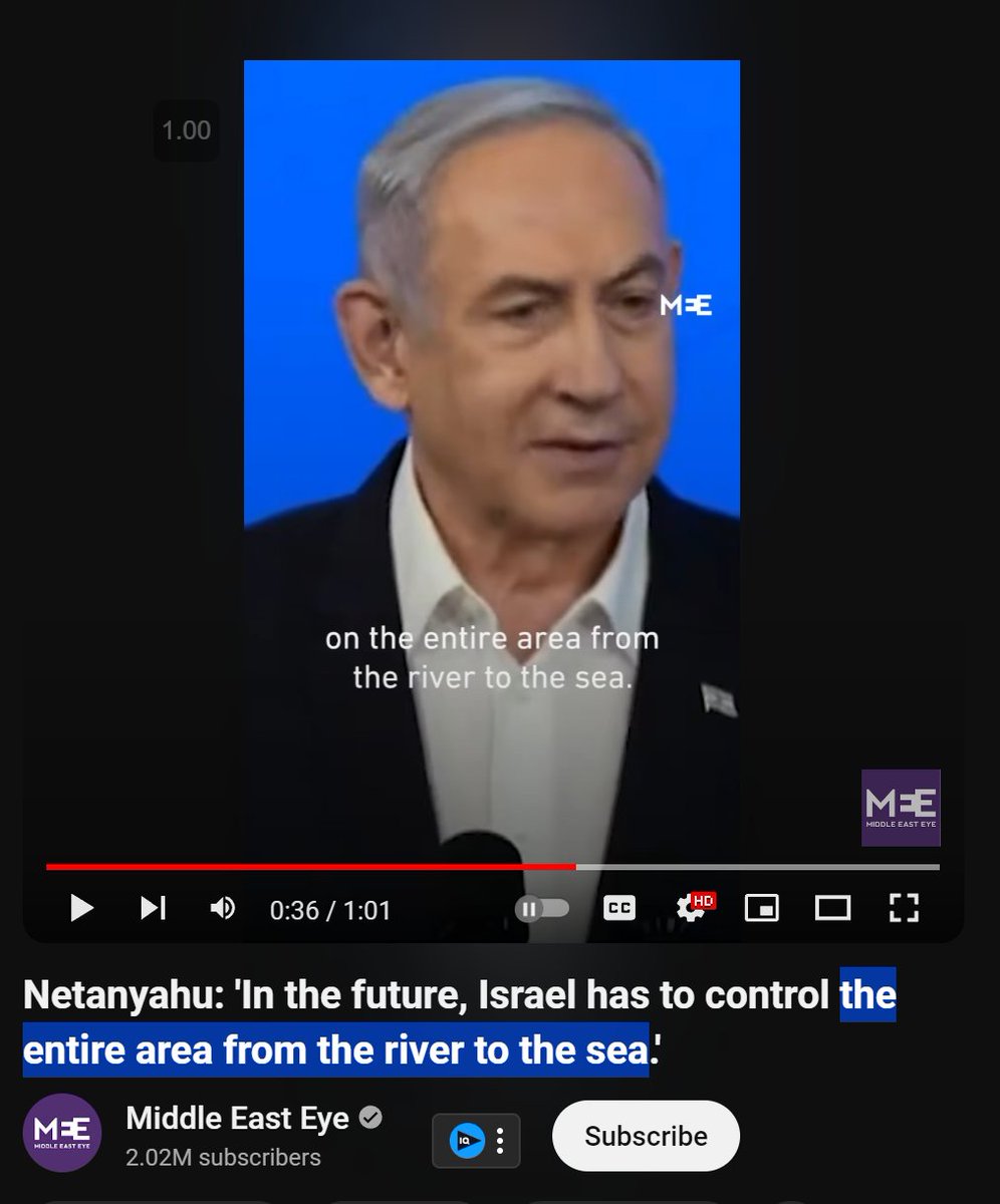 US Congress: 'From the river to the sea, Palestine must be free' is anti-Jewish bigotry. Netanyahu: Israel must control the entire area from the river to the sea.' I guess it's fine when colonizers say it!