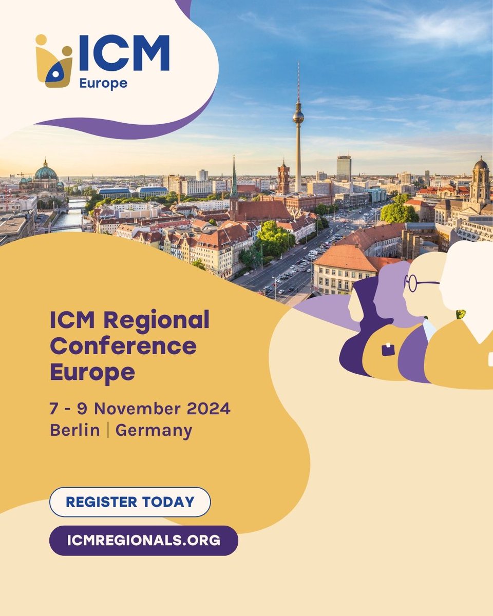 world_midwives's tweet photo. 🌍 The wait is finally over! 🎉 

 Registrations are OPEN for the ICM Regional Conferences: #Midwives360!  

Join us in Rwanda &amp; Germany to unite midwives and stakeholders, to foster a supportive midwifery community.  

Secure your spot now: https://t.co/aNyejuJJBn https://t.co/Oc275mnc0z