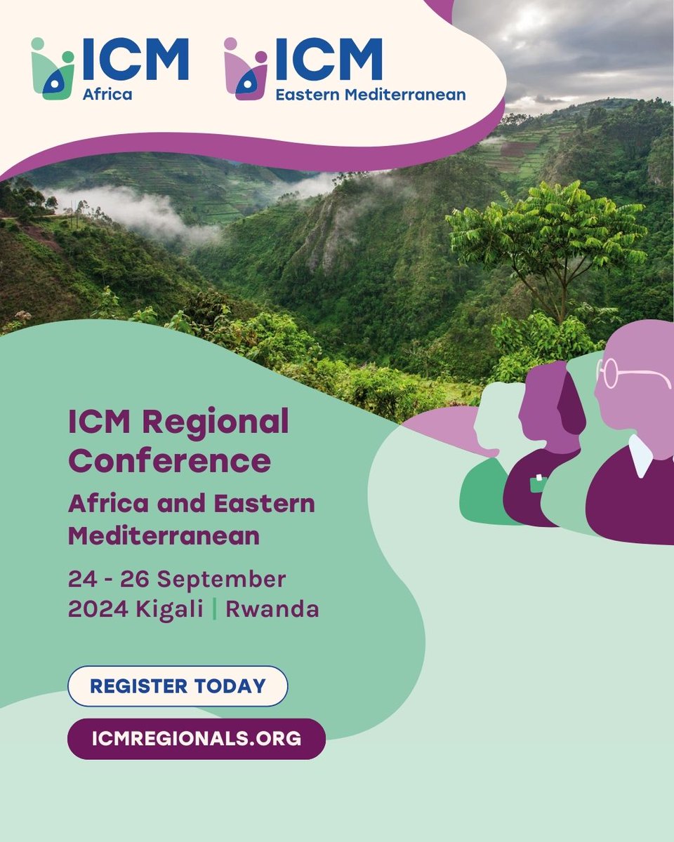 world_midwives's tweet photo. 🌍 The wait is finally over! 🎉 

 Registrations are OPEN for the ICM Regional Conferences: #Midwives360!  

Join us in Rwanda &amp; Germany to unite midwives and stakeholders, to foster a supportive midwifery community.  

Secure your spot now: https://t.co/aNyejuJJBn https://t.co/Oc275mnc0z