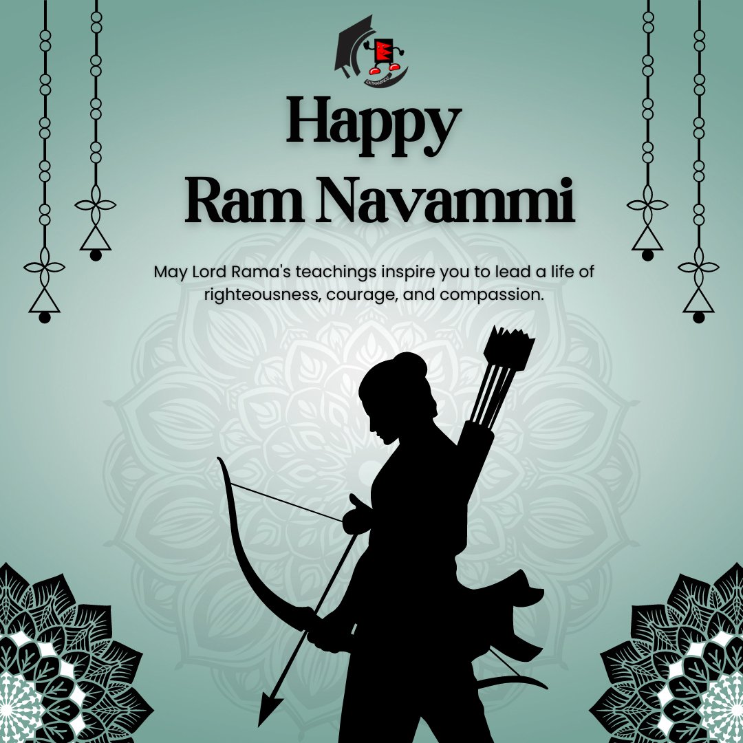 Extraminds's tweet photo. Wishing you a joyous and blessed Ram Navami! May the divine blessings of Lord Rama bring happiness, peace, and prosperity to you and your loved ones. Let's celebrate this auspicious occasion with devotion and righteousness. Jai Shri Ram! 🙏 #RamNavami #JaiShriRam https://t.co/Mwjk49ohNU