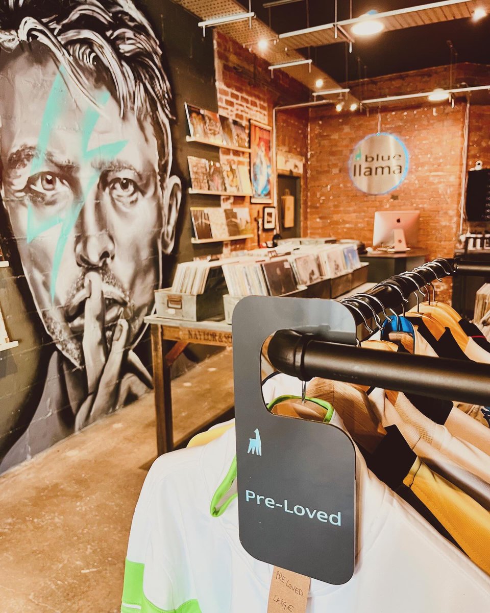ottimodigital's tweet photo. Another local install. Check out blue llama vinyl records in Usk. #print #signs #graphics #events #exhibitions https://t.co/yhz5cryoj9