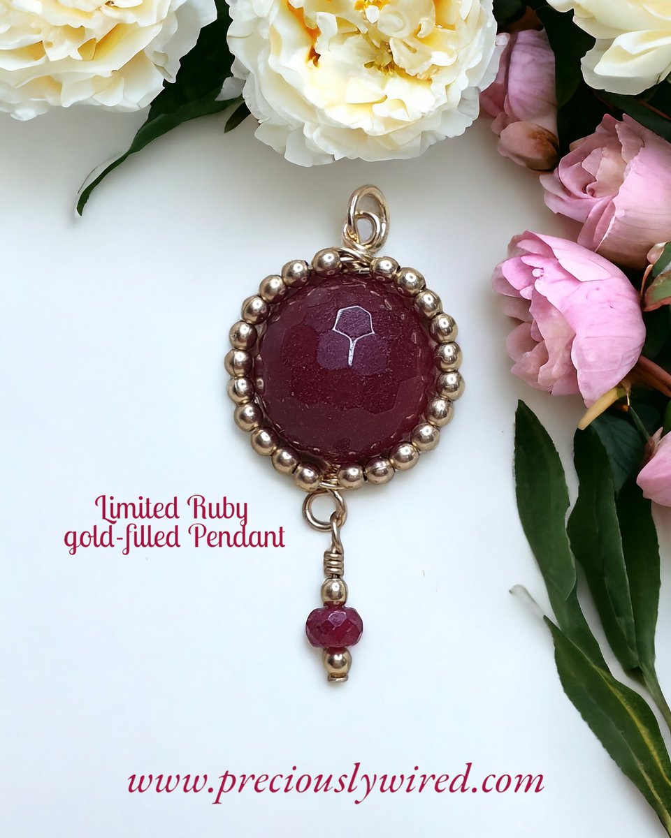 Enchanting, limited, petite Ruby gf pendant preciouslywired.com

#handmade #handmadejewellery #ukmakers #MHHSBD #smartsocial #CraftBizParty #earlybiz #breaktimehour #ElevensesHour #BizHour #Inbizhour #WomanInBizHour #YourBizHour #ForNetworking #HandmadeHour #MakersHour