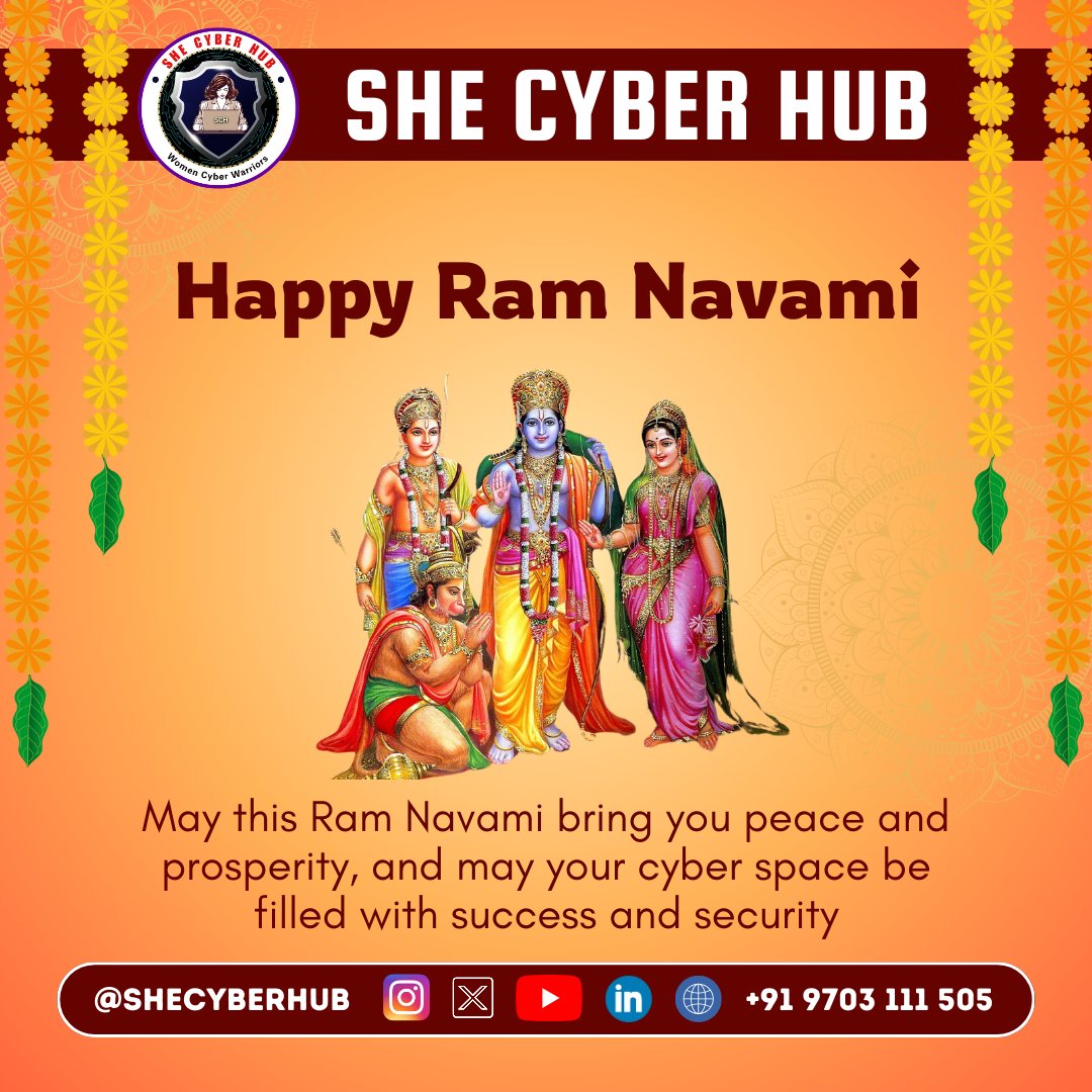 Happy sri rama navami🙏. May this Ram Navami bring you peace and prosperity, and may your cyber space be filled with success and security#SriRamaNavami #DivineBlessings #EthicalHackeraravind #HFCV #helpforcybervictims #shecyberhub  #Trending #CyberSecurityTeam #help_to_cop #htc