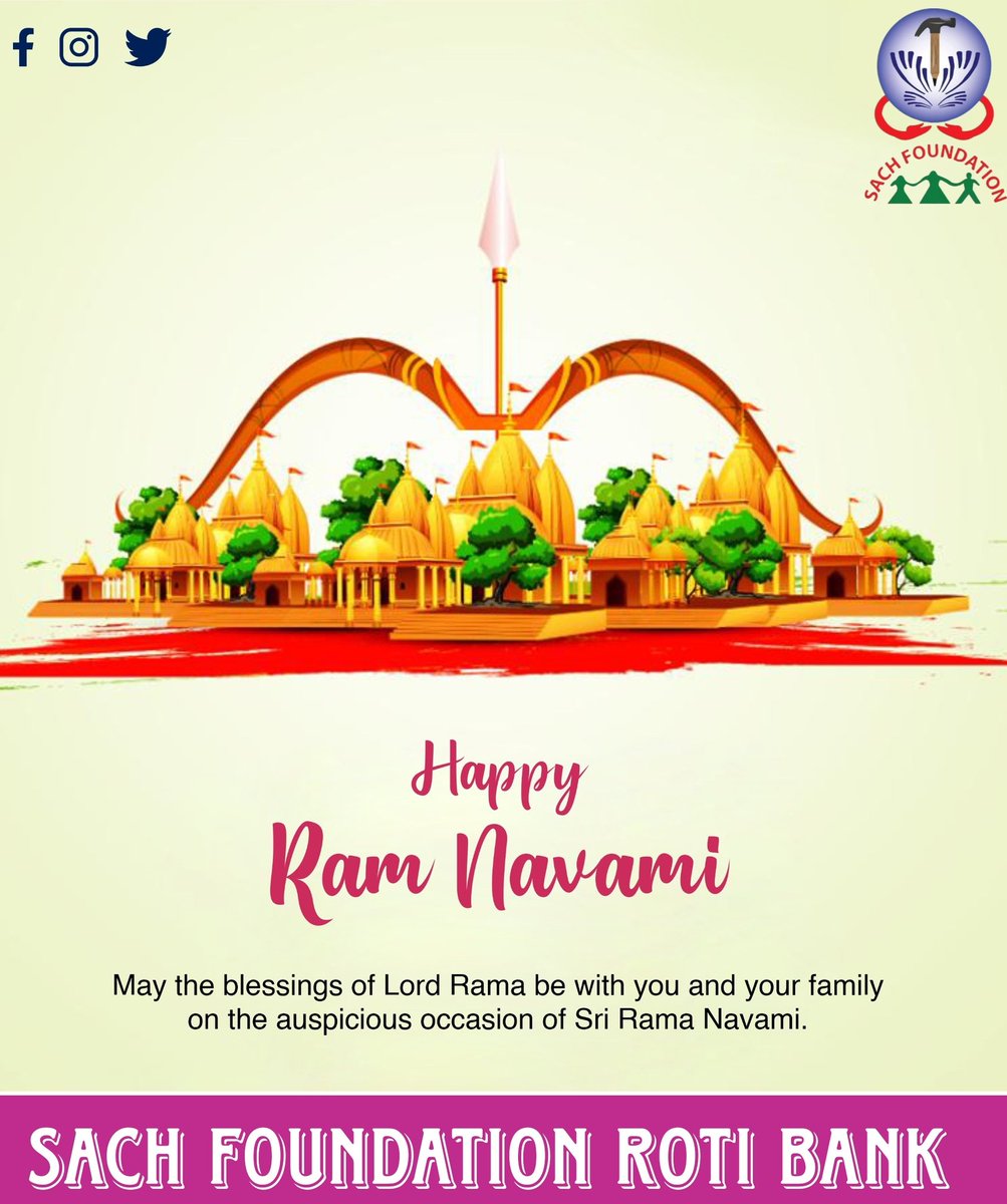 Happy Ram Navami🙏🙏 May the blessings of lord Rama be with you and your family on the auspicious occasion of Shri Rama Navami. #Ramanavami2024