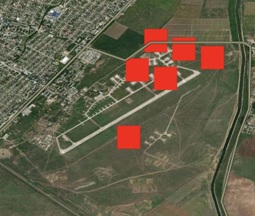 /4. NASA FIRMS shows approximate fire locations on the Dzhankoi airbase