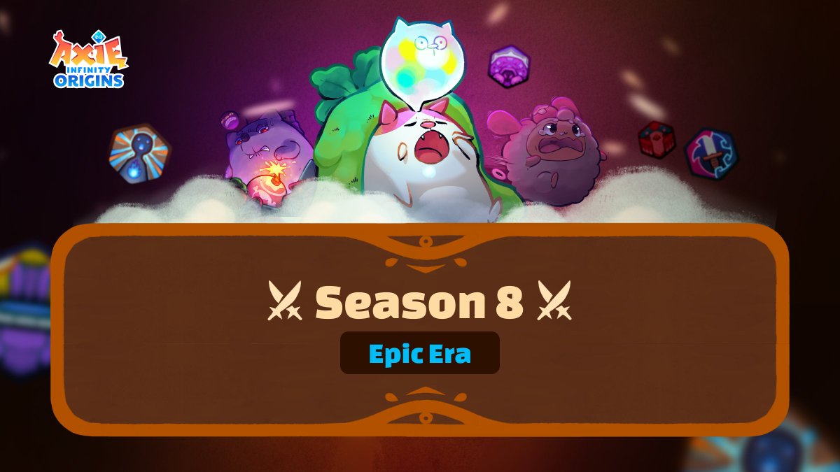 Origins S8 Epic Era is LIVE! The arena is calling ⚔️ 🏆 24.3K AXS on the line 🏟️ Introducing Gauntlet Mode 🎁 Collectible Chests for Collectible axie holders who finish at Dragon rank Full announcement 👇 📜: blog.axieinfinity.com/p/the-origins-…