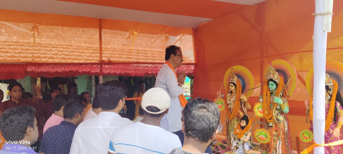 ArunPaulBJP's tweet photo. খাড়ুবেড়িয়া অঞ্চলের মরশালে রামনবমীর  পূজাতে ।
#ramnavami2024 https://t.co/1mTK4jErbv