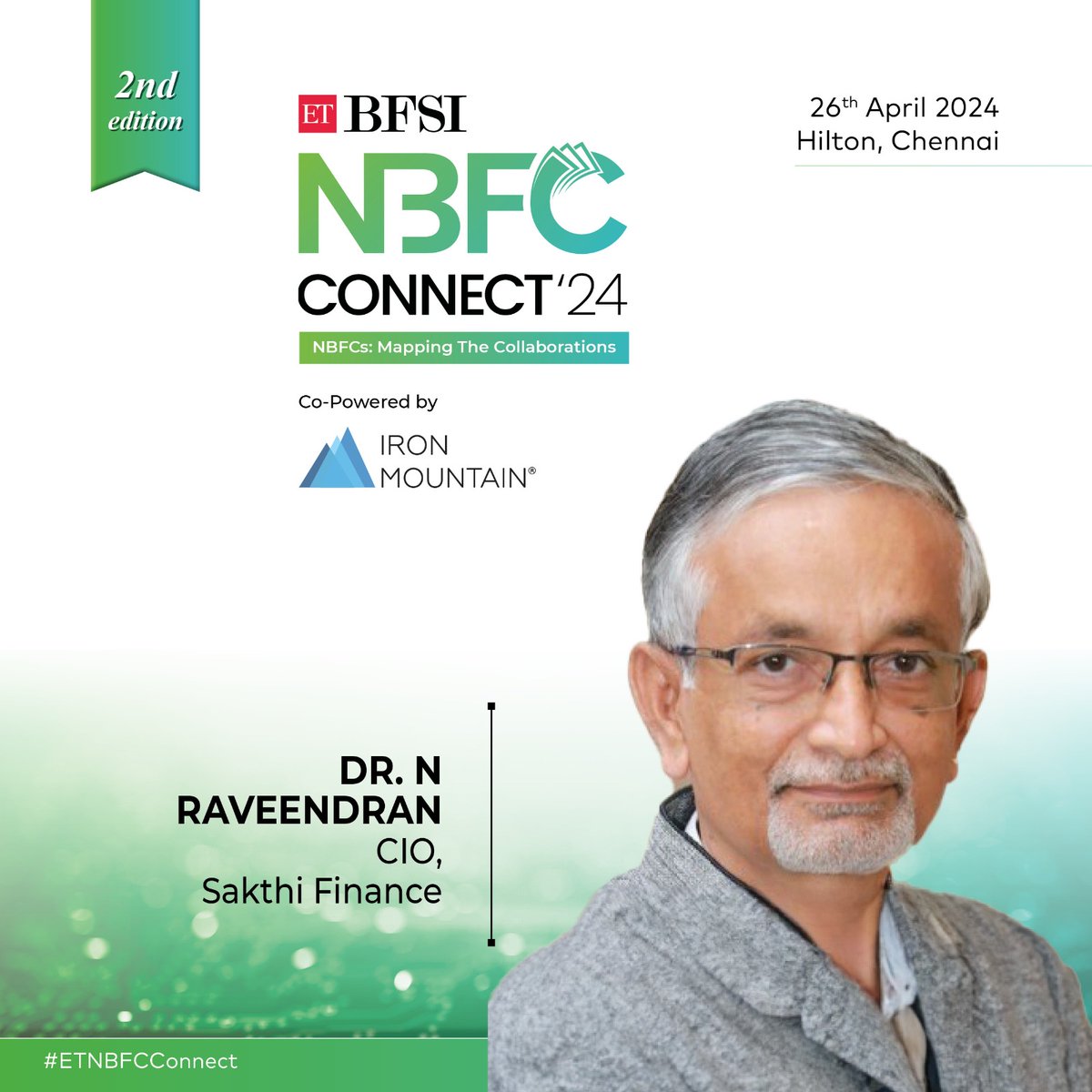 Excited to welcome Dr. N Raveendran, CIO of Sakthi Finance, as one of our esteemed speakers for the ETBFSI NBFC Connect 2024 in Chennai on April 26th! Know more- zurl.co/Dlnb #ETBFSI #ETNBFCConnect #Chennai2024 #BFSIEvent #FinanceInnovation #Finance #NBFCs