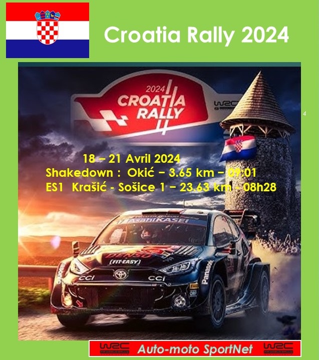 WRC - Croatia Rally 2024 18 – 21 Avril 2024 Shakedown + 20 Spéciales #WRC / #Rallye / #Rally / #RallyCroatia 🇭🇷 /