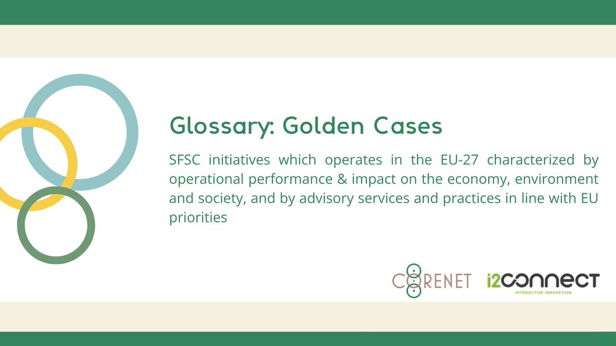 💚 What exactly are 'golden cases' in the #SFSC realm? Dive in 👇 Join us & @i2connect_EU as we explore more SFSC-related terms! #COREnetproject #i2connect