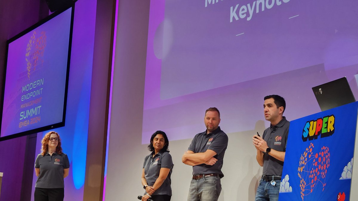 Keynote at the #MEMSummit 2024 with our awesome #MSIntune team