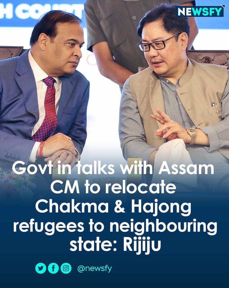 news for you (@teamnewsfy) on Twitter photo Union Minister Kiren Rijiju said the "government has been working silently on the issue and the Assam govt has been urged to identify an appropriate location for their relocation."
Rijiju made the statement while responding to queries made over the same by <a href="/TeamNewsfy/">news for you</a> Union Minister Kiren Rijiju said the "government has been working silently on the issue and the Assam govt has been urged to identify an appropriate location for their relocation."
Rijiju made the statement while responding to queries made over the same by <a href="/TeamNewsfy/">news for you</a>