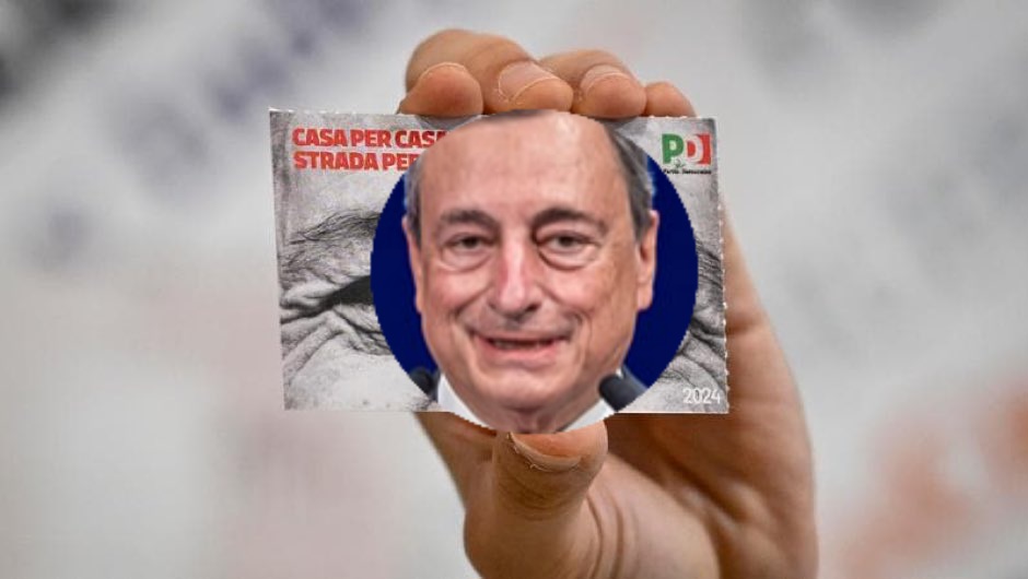 Draghi sarebbe il candidato  del Pd-L Meloni,  Schlein? @OmnibusLa7 #omnibus #17Aprile