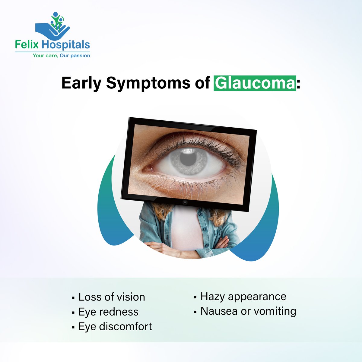 Glaucoma, a silent vision thief, often strikes without warning.

Regular eye exams and prompt medical attention at the first sign of these symptoms can help to protect your vision

#glaucoma #glaucomasurgery #glaucomaawareness #glaucomatreatment #besthospitalinnoida #hospitalnear
