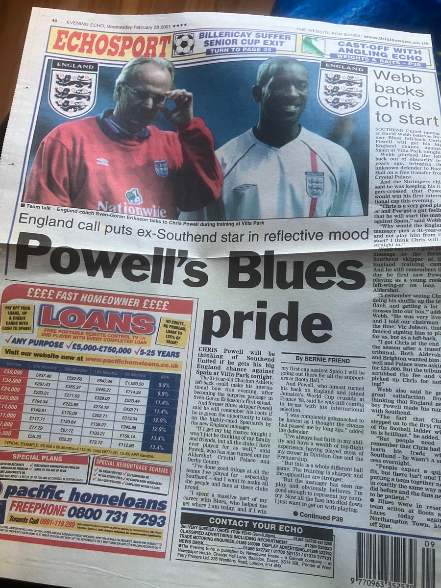 An FA snob told me England players don’t conduct interviews 24 hours before a game in 2001, so I left a message on Sir Chris’ old phone. He got straight back to me, then went on to nutmeg Pep Guardiola 🏴󠁧󠁢󠁥󠁮󠁧󠁿🇪🇸⚽️ #Southend #Shrimpers #England #ThreeLions #WiggleIt @Essex_Echo