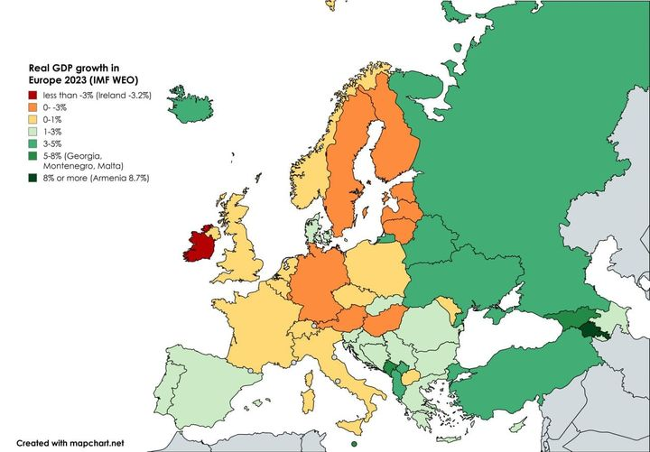 According to IMF #Armenia had the highest GDP growth in Europe in 2023 (8.7%)