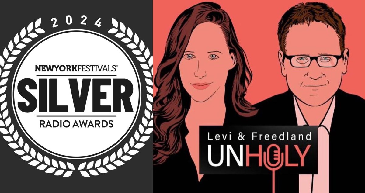 Thrilled to say that Unholy, with @LeviYonit and me, was named among the medal winners at last night’s @NYFRadioAwards