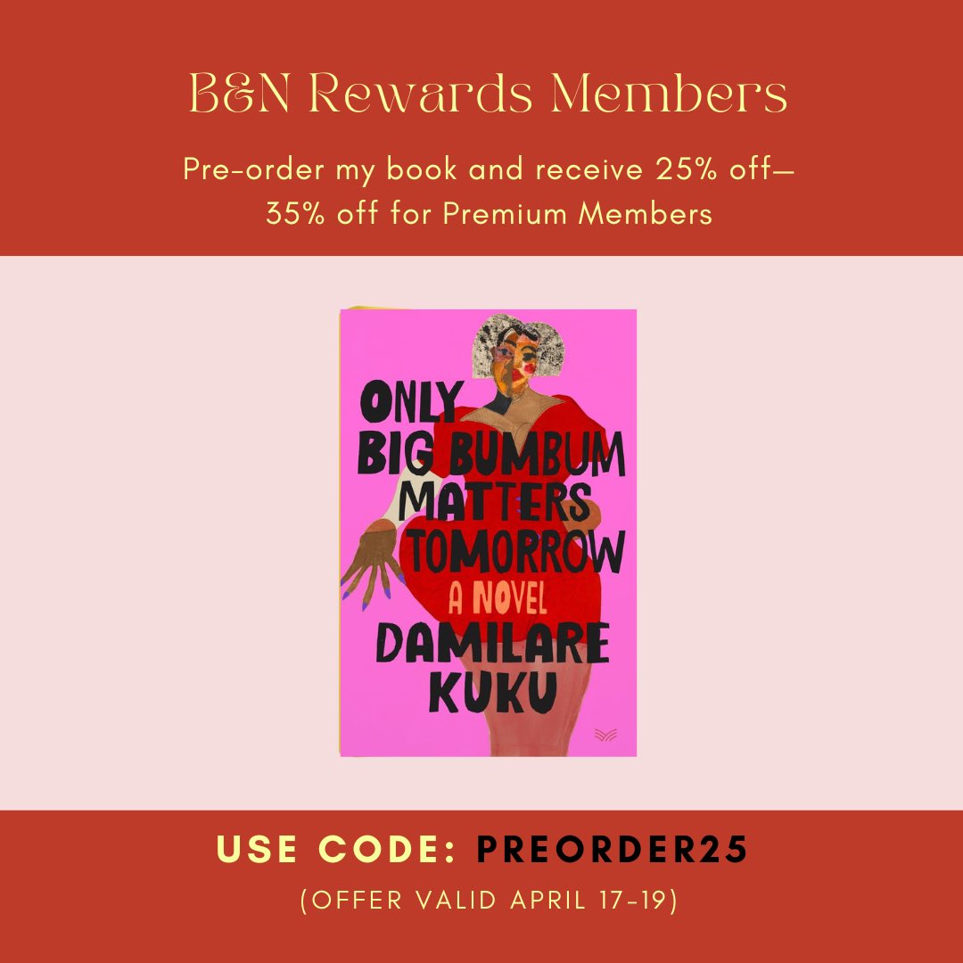 Big News!!! Your girl's book ONLY BIG BUMBUM MATTERS TOMORROW has been picked by Barnes and Noble to get a 25% discount off pre-order!!! if you preorder from @BarnesAndNoble from 4/17-4/19! Use code PREORDER25 to get 25% off! @barnesandnoble @harperviabooks