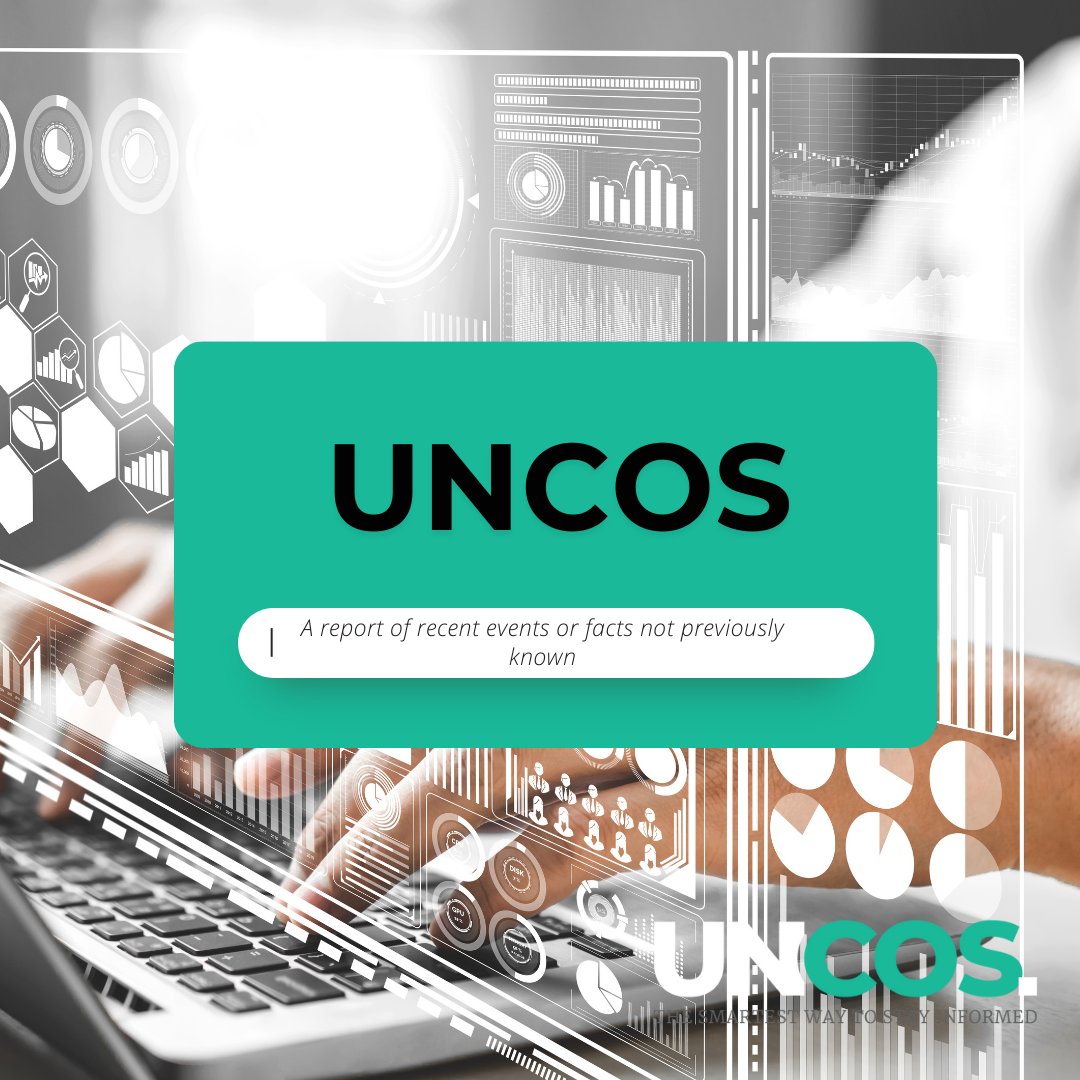 UNCOS_News's tweet photo. Ever wondered what "UNCOS" means? It stands for Up-to-the-Now Communication of Ongoing Situations! UNCOS refers to a report of recent events or facts not previously known. It's all about sharing the latest News, Word, Advice, Information, Announcements, Communications and Reports https://t.co/r7OjKaFBEF