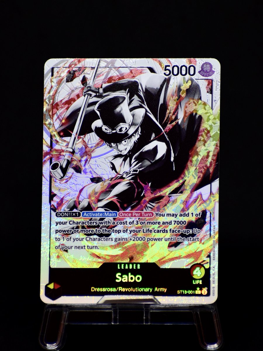 ONEPIECE_tcg_EN's tweet photo. Hey One Piece Pirates,
Who else is exited for the release of Ultra Deck -The Three Brothers- [ST-13] on Friday? Here are actual photos of the PR cards! (1-4 of 16)
Product Details: https://t.co/cw2c2jTCJt
In stores from April 19!
#onepiececardgame
#ONEPIECE https://t.co/quVZ25dSG1