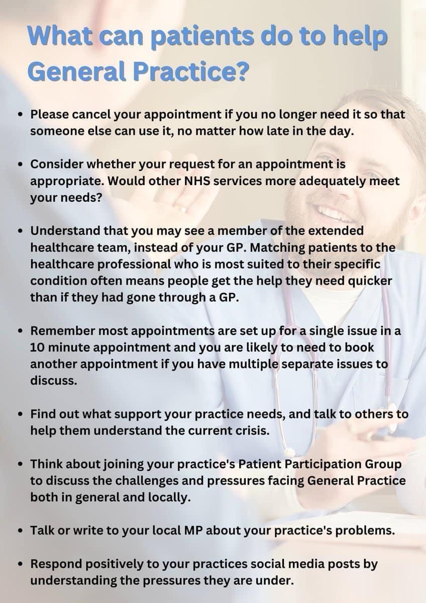 With GP Practices under significant pressure and working with less financial resources what can you do to help? 👇