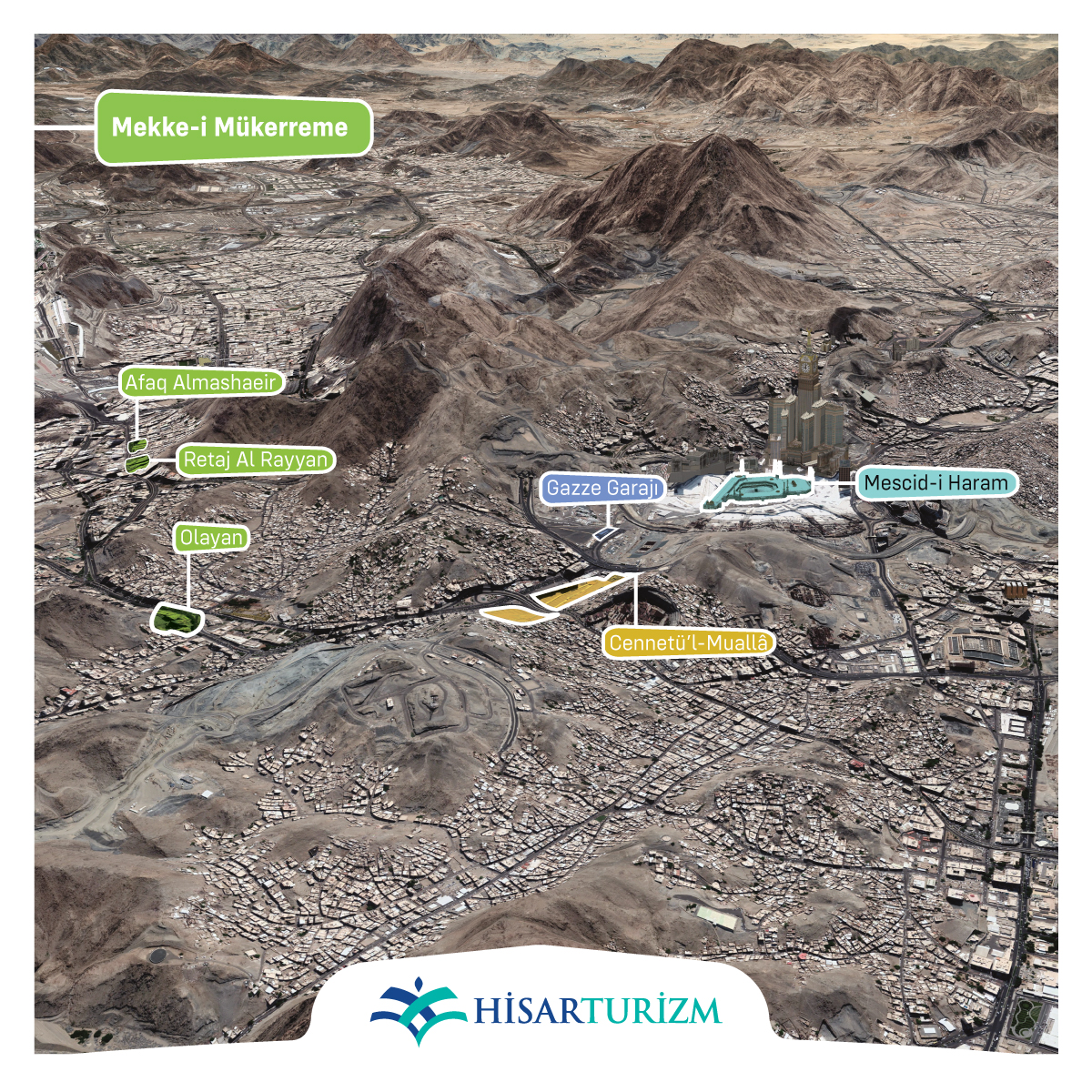 Ekonomik Paket Mekke-i Mükerreme 2,5 - 4 km mesafede 3-4 yıldızlı servisli oteller Hareme 7/24 Ring Servis Hizmeti. #hac #umre #umrah #mekke #medine #mescidinebevi #kabe #beytullah #yeşilkubbe #tamhizmettamibadet #hisarturizm #umreilerahatla