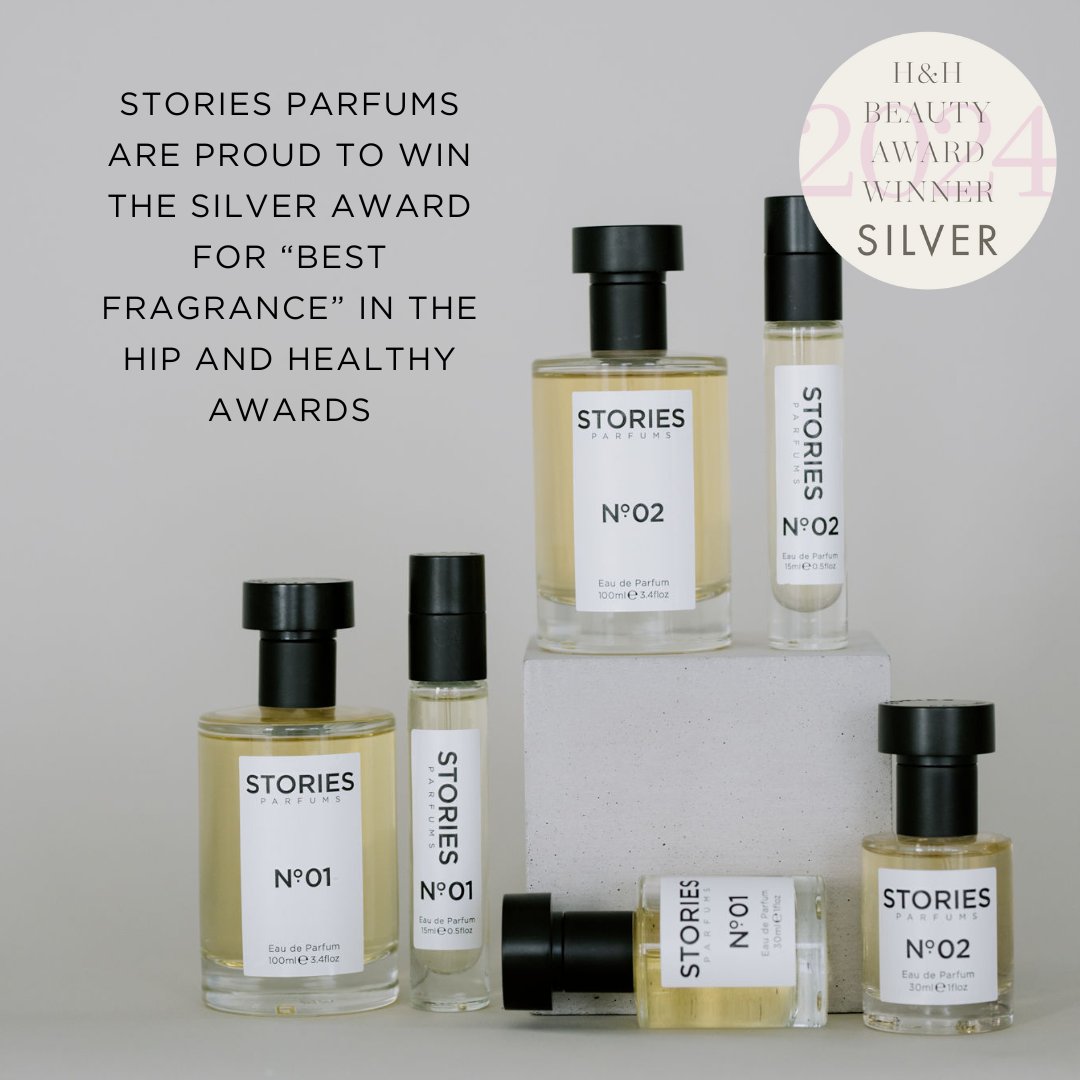 STORIES Parfums are proud to win SILVER for 'Best Fragrance' in the 2024 Hip and Healthy Awards🌟Thank you @hipandhealthy, we are delighted to be recognised for this award! Explore the awards- hipandhealthy.com/hip-healthy-be… #AwardWinning #HipandHealthy #HipandHealthyAwards