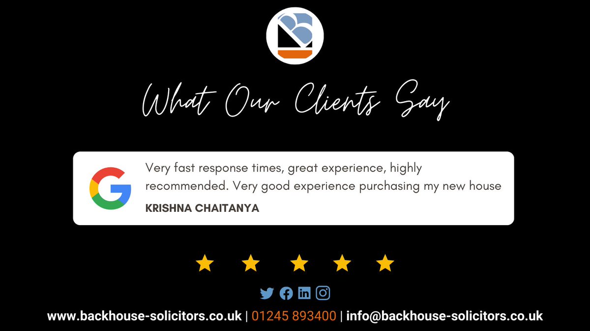 At Backhouse, we believe in delivering a top quality service to our clients and this review proves just that! #wevegotyourback #googlereview #fivestars #clientservice