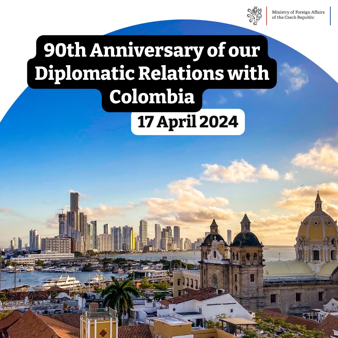 🇨🇿🤝🇨🇴 Today commemorating 90th anniversary of our diplomatic relations with Colombia. Over the years, we have deepened our cooperation in many fields including trade and cyber security. Looking forward to the reopening of Colombian Embassy in Prague.